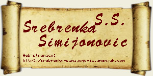 Srebrenka Simijonović vizit kartica